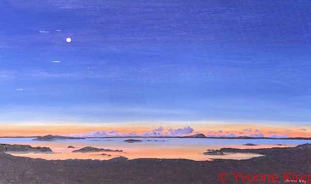 Brandy-Soda-Road-Sunset-Moon-Evening-Star-🌅🌝⭐️-by-Yvonne-King.-Oil-on-Canvas100-cms-x-60-cms-2023