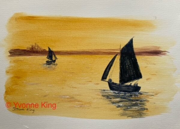 Dawn Sailing, Bertraghboy Bay by Yvonne King